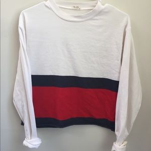 Brandy Melville Cropped Long Sleeve Shirt